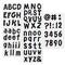 12 Pack: Black Glitter Alphabet Chipboard Stickers by Recollections™
